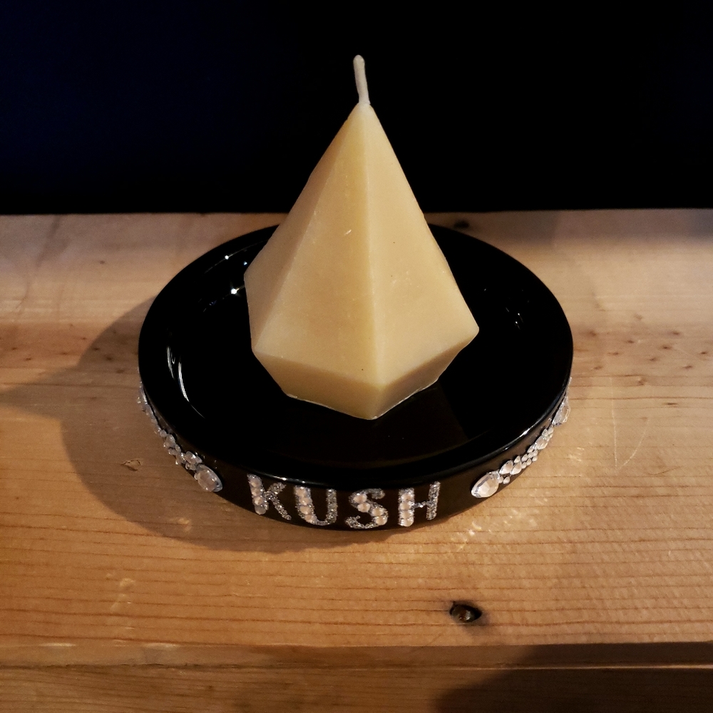 Candle holder with dimond candle